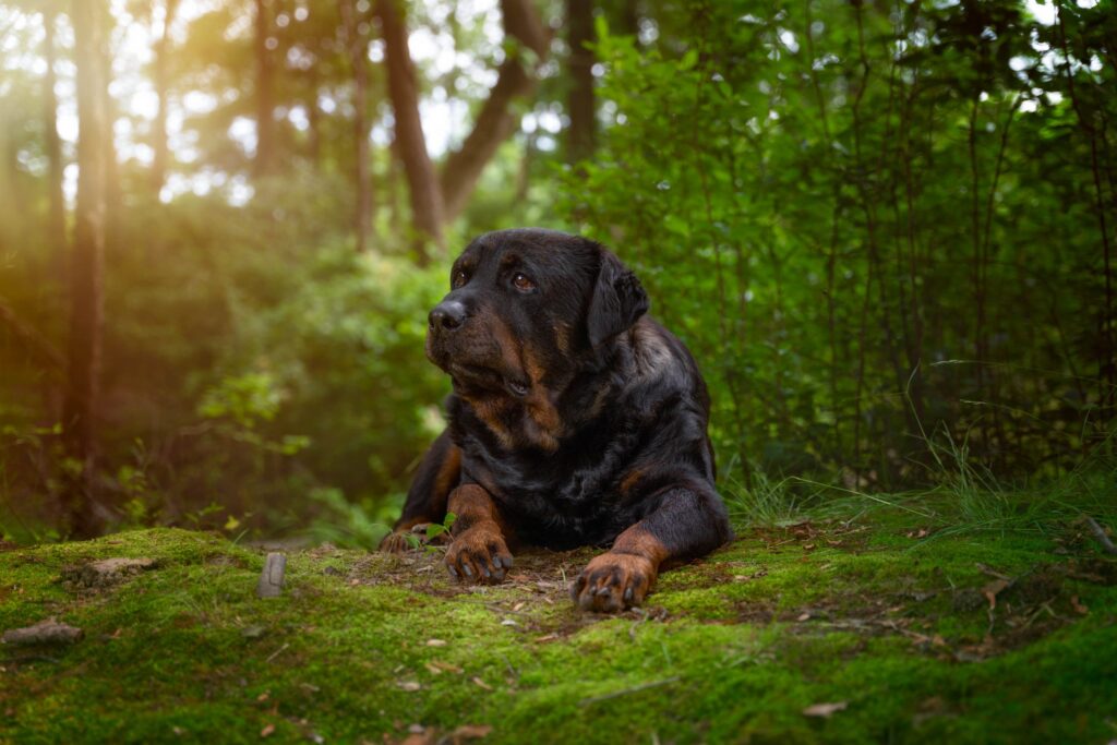 Rottweiler outdoor portrait